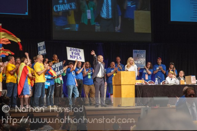 Mayoral candidate Gary Schiff at the 2013 Minneapolis DFL Conven